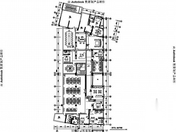 [广东]知名大型简约办公室室内设计CAD施工图（含效果图...