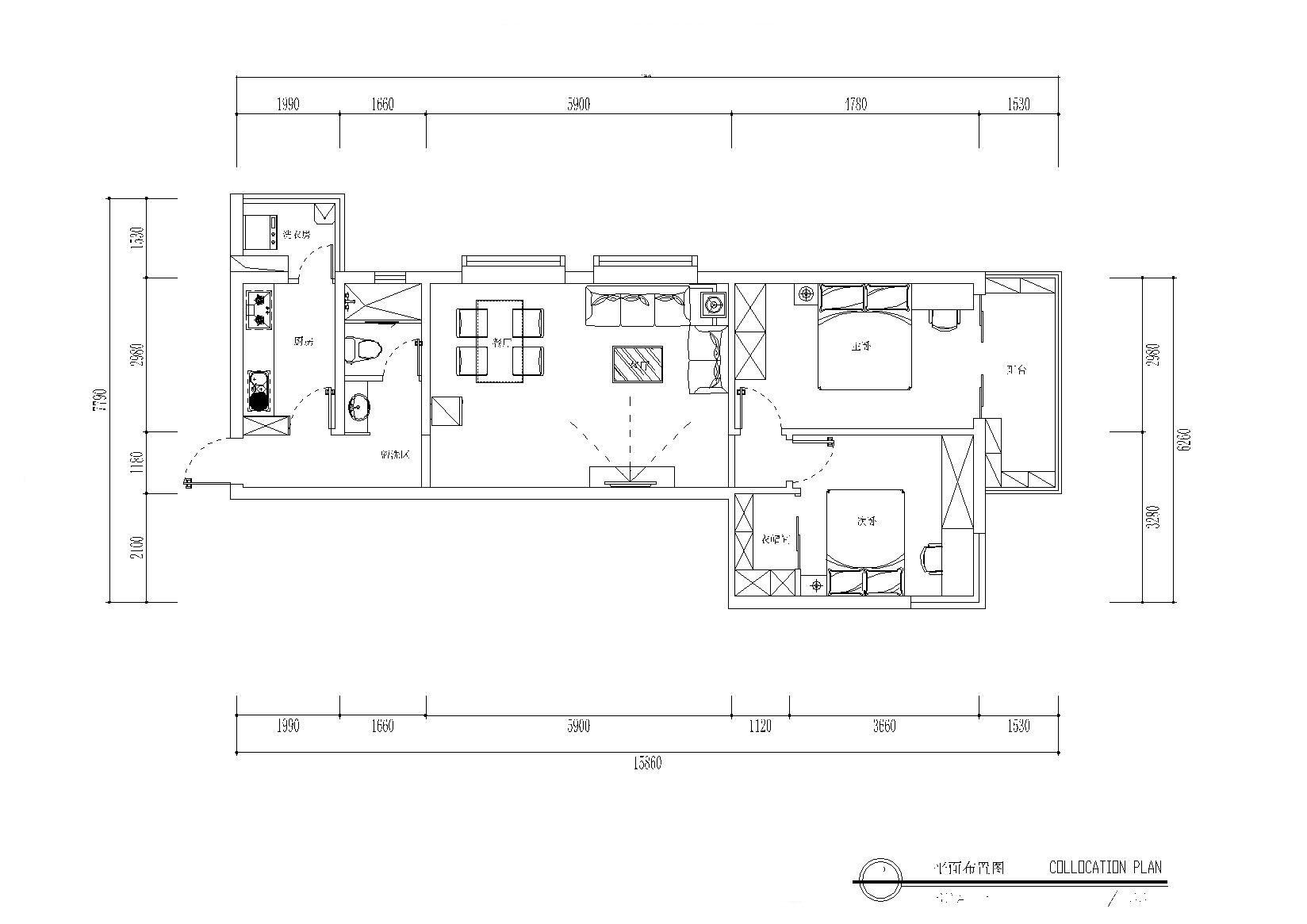 田园风私人住宅小屋施工图+效果图 平层