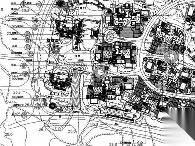 江苏南京某小区主要景观设计施工图 居住区景观