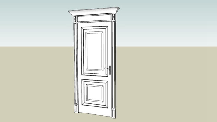 单开门 草图大师模型