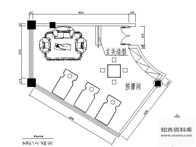 洗浴按摩包间详图 施工图