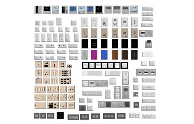 现代风格开关面板插座 空调开关面板