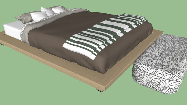 PMR床位收藏（100）.skp（8.7 MB SketchUp 2015车型） 床 长 书 聚光灯