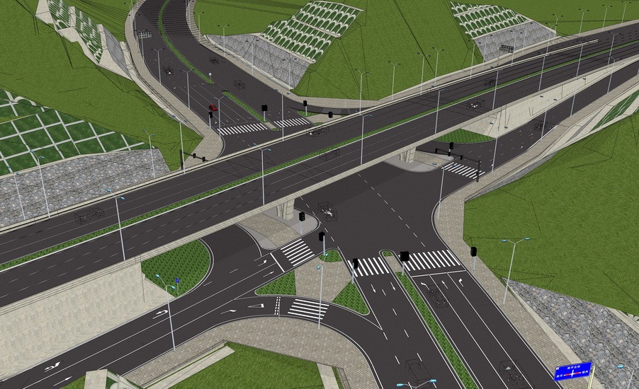 道路交叉口景观