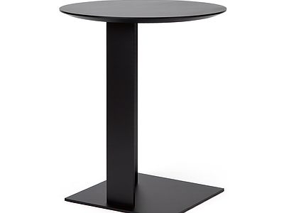 圆形黑色茶几