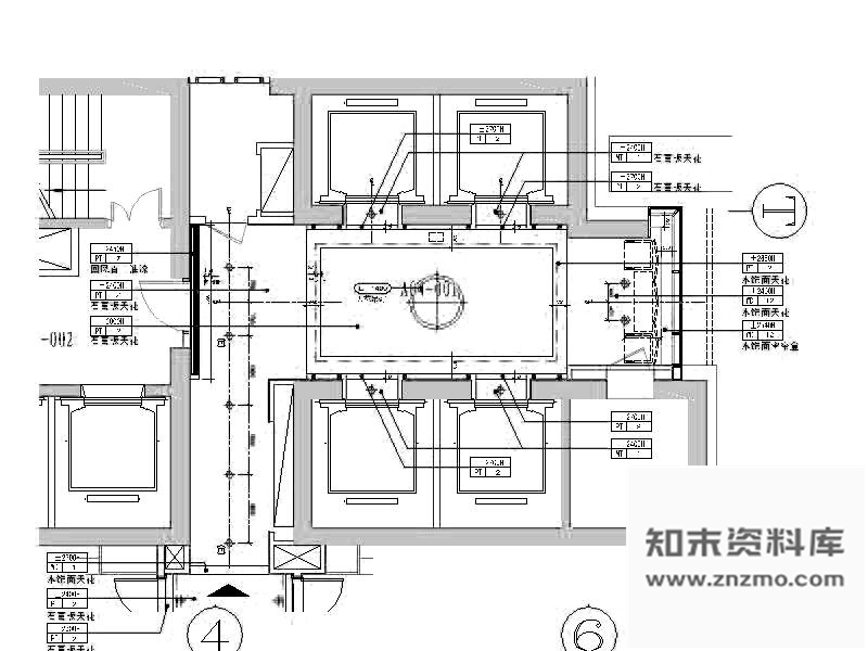 施工图酒店电梯厅装修图