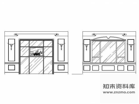 图块/节点各式立面家具CAD图块下载