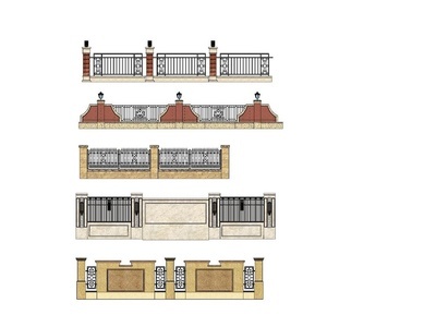 欧式围墙  直线 围墙