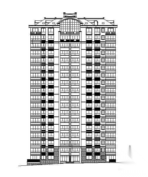 [威海]某海景小区十八层高层住宅建筑施工图(有阁楼) 住宅楼建筑