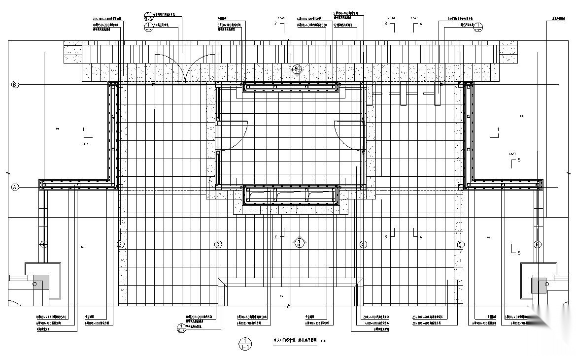 [广州]时代典雅住宅16米主入口景观施工图