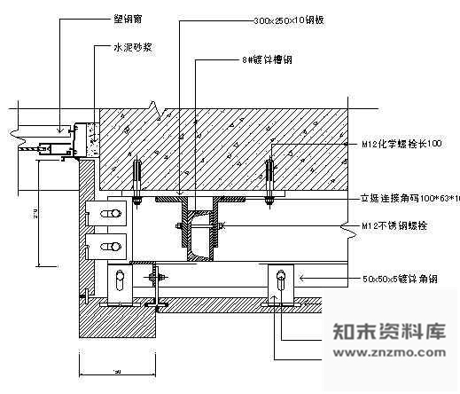 图块/节点侧封窗台大样图