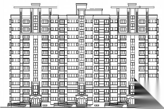 济南某小区十一层10、11号楼建筑施工图