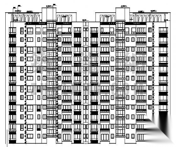 十一层板式住宅建筑方案图