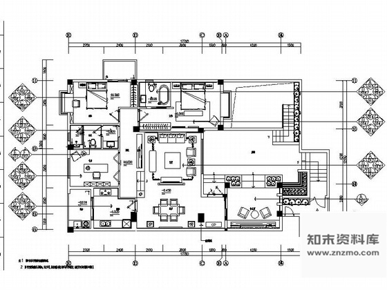 施工图厦门新中式雅致两层别墅施工图含效果图