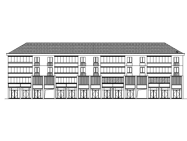 浙江 四层新中式风格坡小镇建筑施工图 含多套方