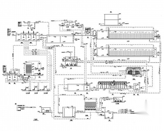 [河南]污水综合处理厂给排水施工图