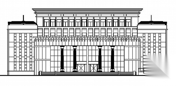 某四层法院审判楼建筑施工图