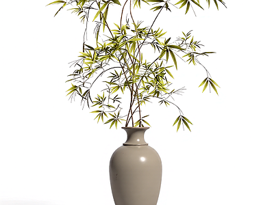 竹枝花瓶装饰品