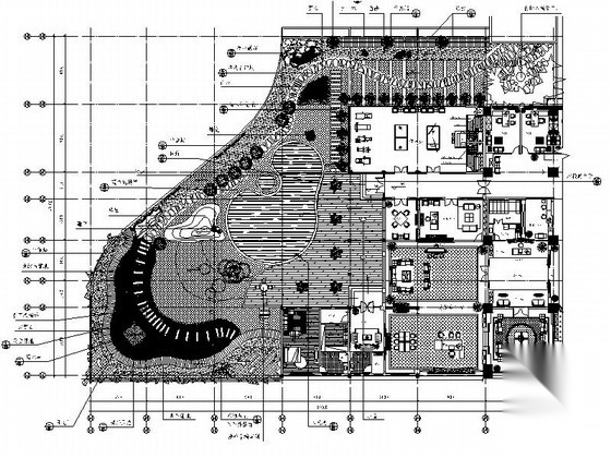 某办公楼屋顶花园景观施工图 办公工业景观