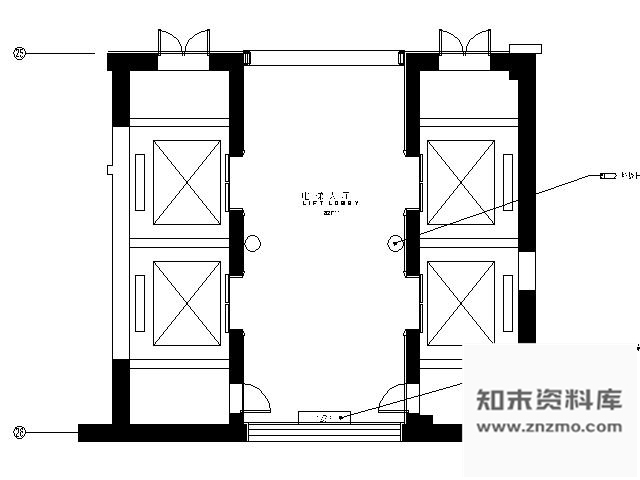 施工图五星假日酒店电梯厅施工图含效果