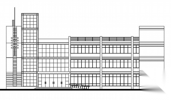 海南某四层小型办公楼建筑施工图(带效果图)