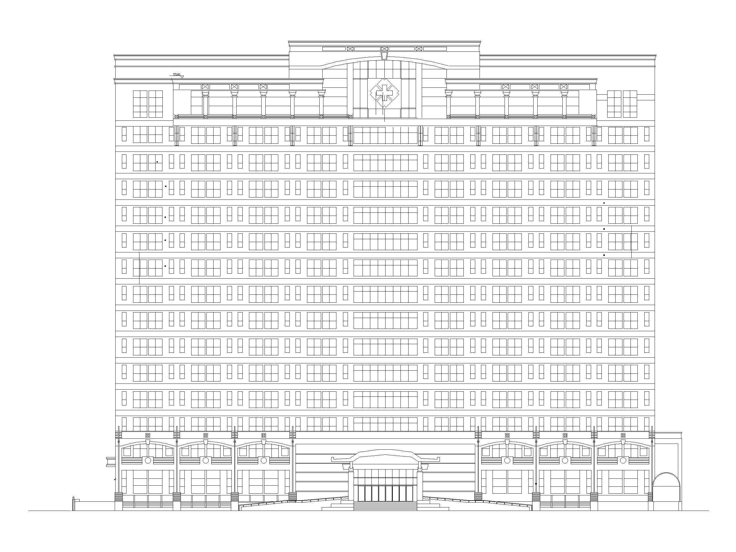 [保定]高层大型综合性三甲医院建筑施工图