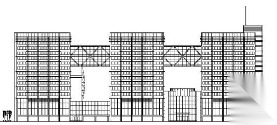 某十五层现代综合楼建筑方案图