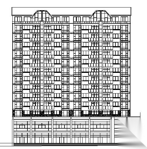 青岛景苑六号楼建筑施工图