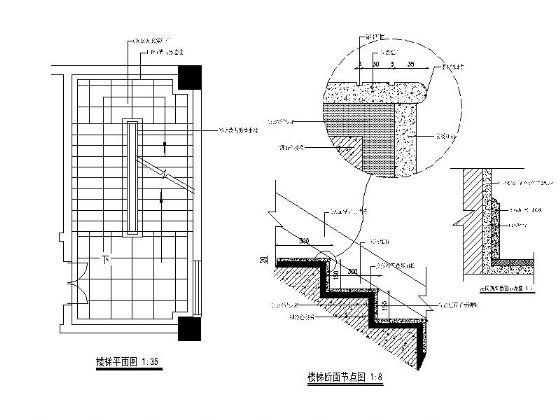 石材踏步楼梯详图