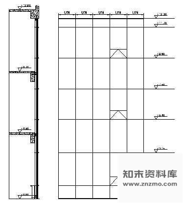 图块/节点玻璃幕墙标高位置图 节点 结构节点图