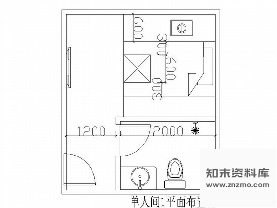施工图成都某洗浴中心单间装修图