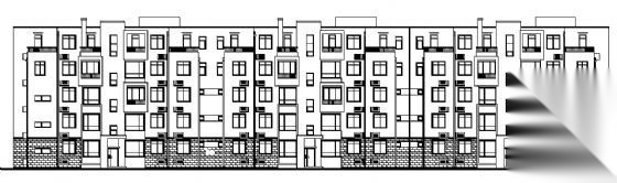 天津西青区某五层住宅楼建筑方案图