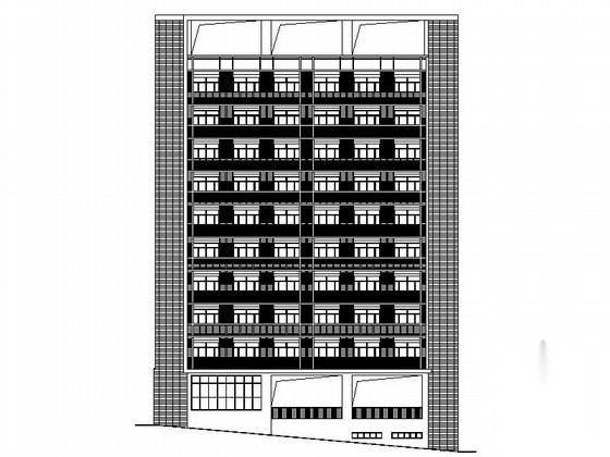 [广东]某十层宿舍楼建筑施工图