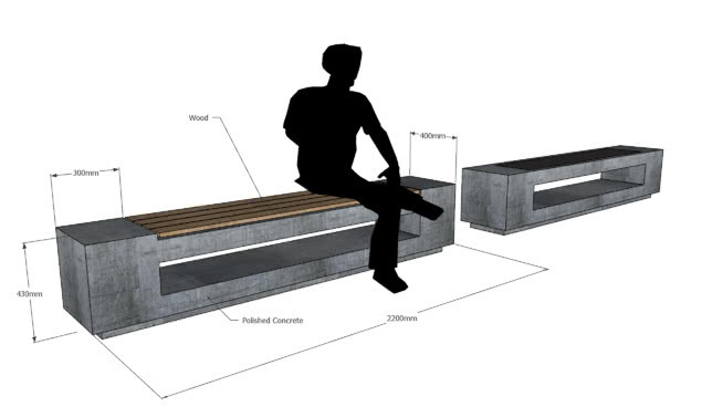 Concrete Bench 其他 机 平衡梁 收音机