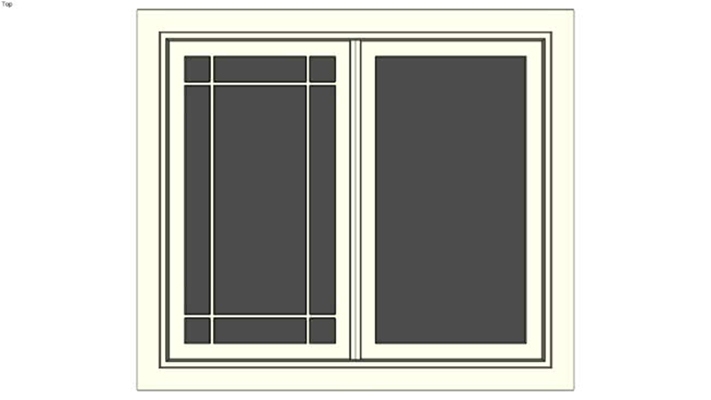 平开窗 草图大师模型