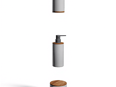 简约圆柱洗手液瓶