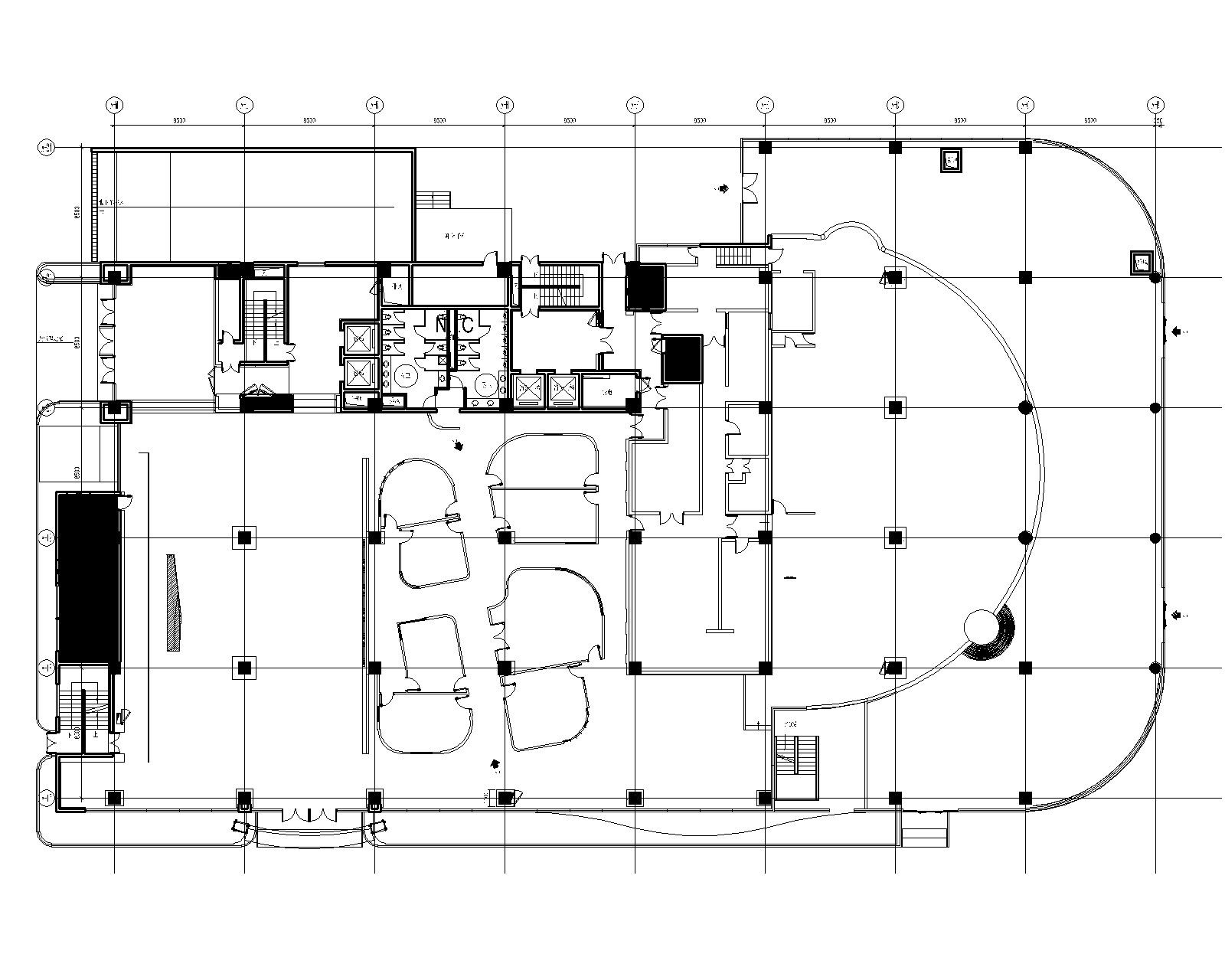 Gensler-上海山鹰国际办公室装修CAD施工图