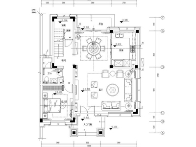 [广东]址山碧桂园258平现代中式风格别墅样板房施工图