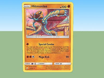 口袋妖怪卡基本Hitmonlee hp 100