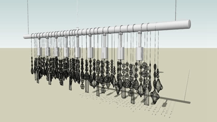 吊灯 草图大师模型