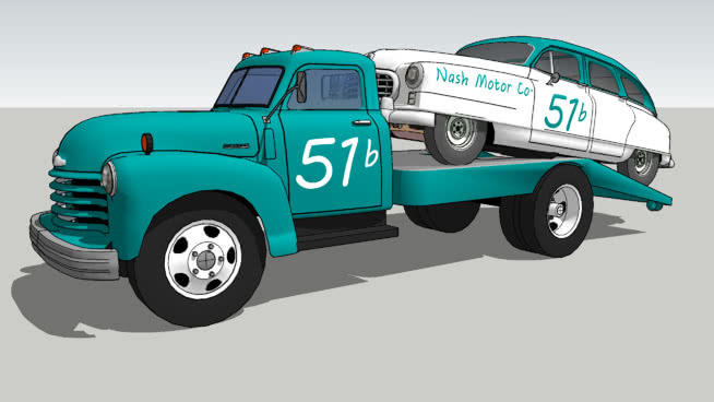 1950纳什大使库存汽车和1949雪佛兰坡道卡车 汽车 小型皮卡 拖车 汽车轮 赛车