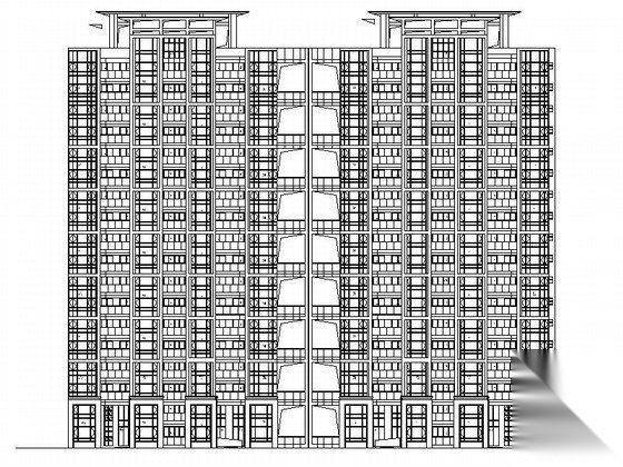 [广东]某住宅区十八层塔式住宅建筑施工图（20号楼）