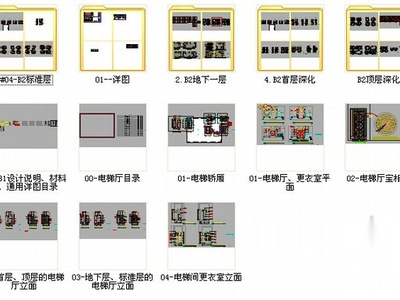 [内蒙]高档现代风格两层别墅室内装修施工图