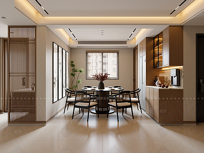 新中式家居餐厅