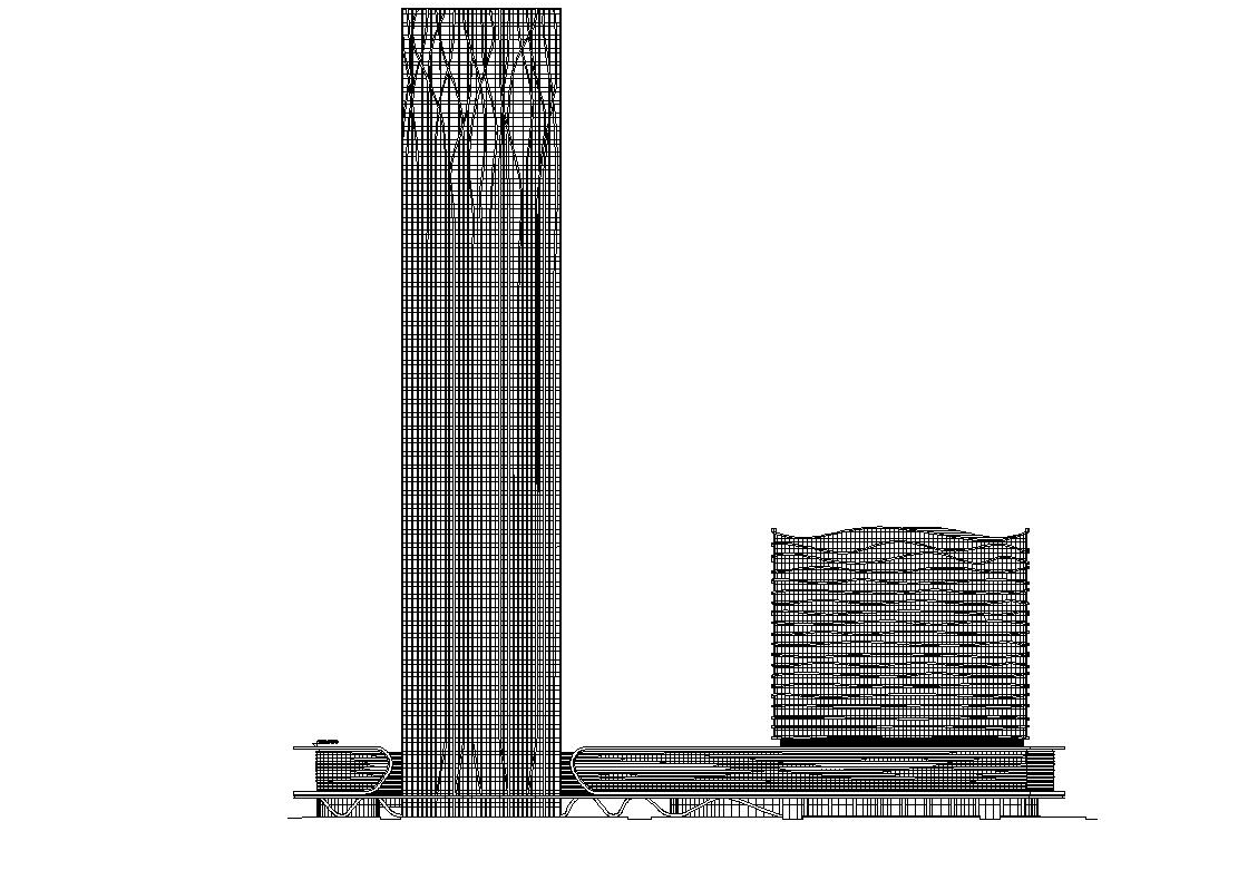 [上海]现代风格商业超高层建筑办公建筑施工图设计（C...