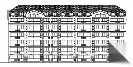 河北省某六层住宅楼建筑方案图