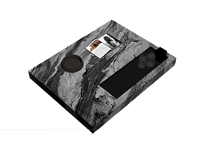 大理石纹理展示台