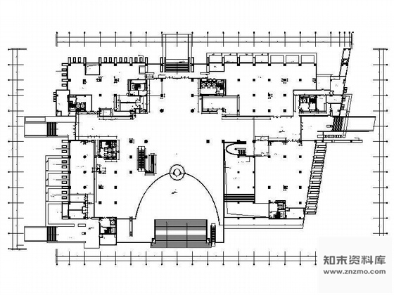 施工图南京某图书馆一层室内装饰图