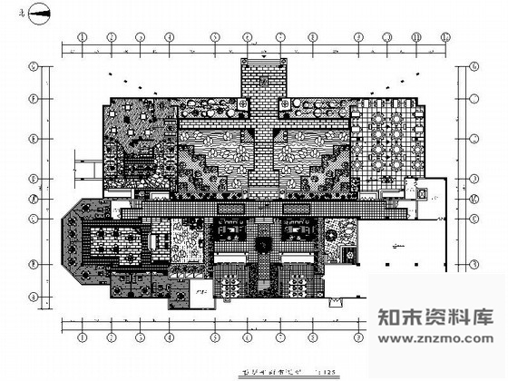 图块/节点四川绿色生态型宾馆四层平面布局图