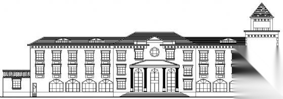渡假村综合楼欧式建筑方案图